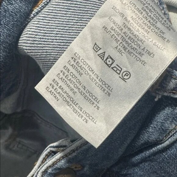 Anthropologie - Pilcro Medium Wash Button Straight Wide Leg - Raw Hem 18 W - Picture 3 of 6